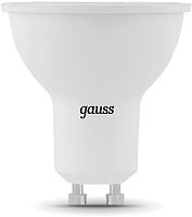 Лампа светодиодная Gauss Black 5Вт цок.:GU10 рефлек. 220B св.свеч.бел.теп. MR16 (упак.:10шт) (101506105)