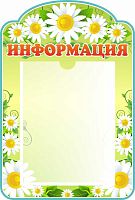 Стенд ИНФОРМАЦИЯ для группы РОМАШКИ, 0,33*0,49м