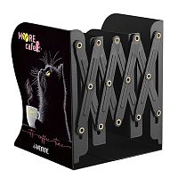 Подставка для учебников и книг "MooreCafe" 19x14,7x9 см, металлическая, телескопическая, окрашенная, вес 600 г, с полноцветным рисунком, в картонной коробке