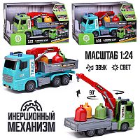 Машина "Мусоровоз" на батарейках, в коробке