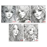 Тетрадь 48л клетка "Silver girls" ВД лак, тиснение фольгой,обложка - картон мелованный