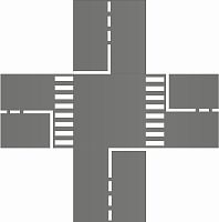 Комплект стендов для отработки ПДД ПЕРЕКРЕСТОК (Светло-серый), 3,6*3,6м