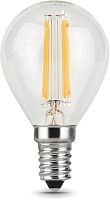 Лампа филам. Gauss Filament 11Вт цок.:E14 шар 220B св.свеч.бел.нейт. (упак.:10шт) (105801211)