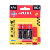 Батарейка "Alkaline" алкалиновая, AAA, LR03, 1,5В, цена за  4 шт в блистере