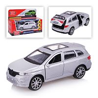 Машина металл Renault Koleos, 12см, (открыв. двери,серебристый) инерц, в коробке
