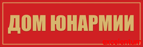 Табличка на дверь ДОМ ЮНАРМИИ, 0,3*0,1м