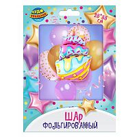 Шар фольгированная фигура "Торт" 61*108 см.