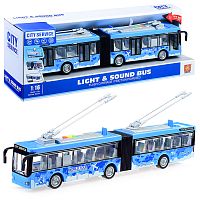 Троллейбус "Городской" 1:16 (свет, звук) в коробке