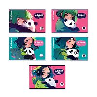 Альбом для рисования 12л. на скобе Panda Hugs, А4