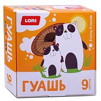 Гуашь 9 цветов по 15 мл. "Funny Friends"