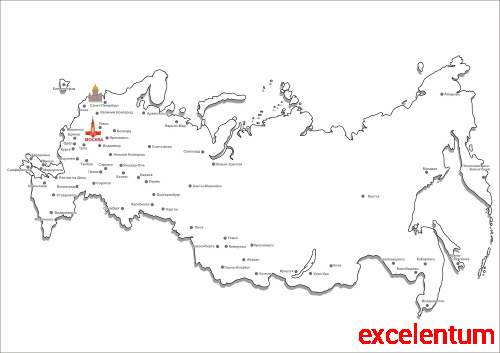 Магнитный стенд КАРТА РОССИИ, формат А1 Магнитный стенд КАРТА РОССИИ, формат А1