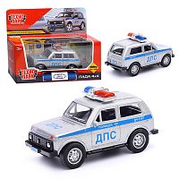 Машина металл LADA Полиция, 10 см, инерция, в коробке