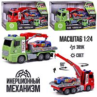 Машина "Автоперевозчик" на батарейках, в коробке