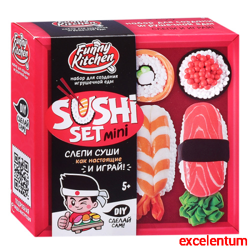 Игрушка для детей старше 5 лет "Slime Лаборатория" Funny Kitchen Sushi set mini Игрушка для детей старше 5 лет "Slime Лаборатория" Funny Kitchen Sushi set mini