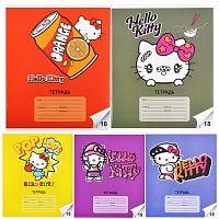 Тетрадь 18л. линейка "Hello Kitty" А5, на скрепке