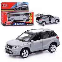 Машина металл Suzuki Vitara S 2015 матовый 12 см, (откр., двер, баг, серый) инерц, в коробке