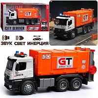 Машина "Сборщик мусора" металл, (свет, звук) в коробке