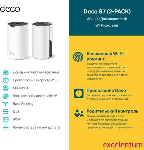 Бесшовный Mesh роутер TP-Link Deco S7(2-pack) фото 2