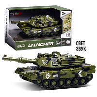 Танк "Боевой" 1:16 (свет, звук) в коробке