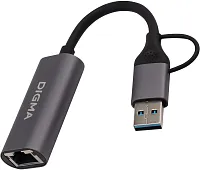 Сетевой адаптер Gigabit Ethernet Digma DLA-GEUC01