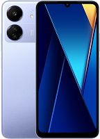 Смартфон Xiaomi Poco C65 256Gb 8Gb фиолетовый моноблок 3G 4G 2Sim 6.74" 720x1600 Android 13 50Mpix 802.11 a/b/g/n/ac NFC GPS GSM900/1800 GSM1900 A-GPS microSD max1024Gb