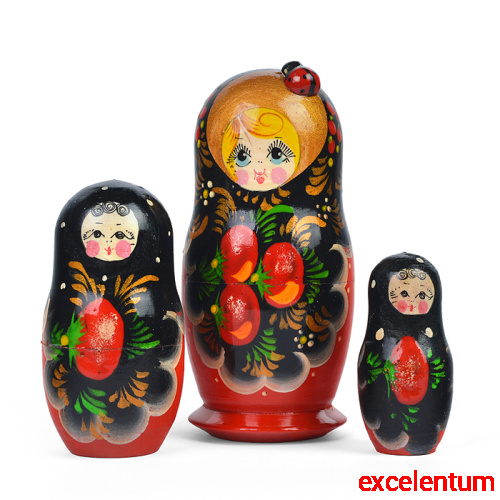 Матрешка 3 в 1 расписная