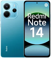 Смартфон Xiaomi Redmi Note 14 128Gb 8Gb голубой моноблок 3G 4G 2Sim 6.67" 1080x2400 Android 14 108Mpix 802.11 a/b/g/n/ac NFC GPS GSM900/1800 GSM1900 Protect A-GPS microSD max1024Gb