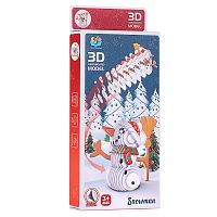 Пазл 3D "Снеговик" в коробке