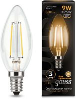 Лампа светодиодная Gauss Filament 9Вт цок.:E14 свеча 220B св.свеч.бел.теп. С35 (упак.:1шт) (103801109)
