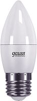 Лампа светодиодная Gauss Elementary 6Вт цок.:E27 свеча 220B св.свеч.бел.теп. C37 (упак.:10шт) (33216)
