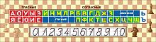Стенд-лента для школы ЛЕНТА БУКВ И ЦИФР (Шахматы), 1,65*0,45м