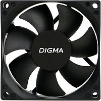 Вентилятор для корпуса Digma DFan-80 80х80x25 черный 3-pin 4-pin (Molex) 23дБ Ret