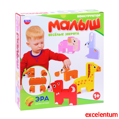 Конструктор "Малыш" тип 4 Веселые зверята Конструктор "Малыш" тип 4 Веселые зверята