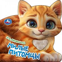 Книга с тактилом "Милые питомцы" Дружинина 150х150 8 стр