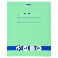 Тетрадь 24л. клетка Класс "A" Premium "Панда" на скобе