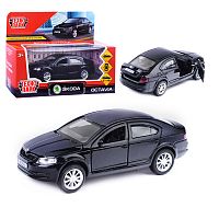 Машина металл Skoda Octavia 12 см, (двери, багаж, черный) инерц. в коробке