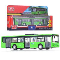 Модель металл Автобус ЛИАЗ-5292 18 см, (откр. двери, зеленый) инерц, в коробке