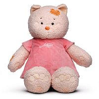 Кошка Мэри в платье пудровом, 37 см