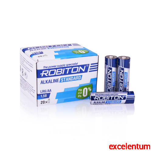 Батарейки алкалиновые ROBITON STANDARD LR6 BULK20 (20шт.)