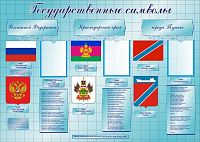 Стенд для школы ГОСУДАРСТВЕННЫЕ СИМВОЛЫ (РФ, Краснодарский край, город Туапсе), 1,2*0,85м
