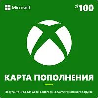 Карта оплаты пополнение игровой валюты Microsoft Xbox 100 PLN PL Xbox