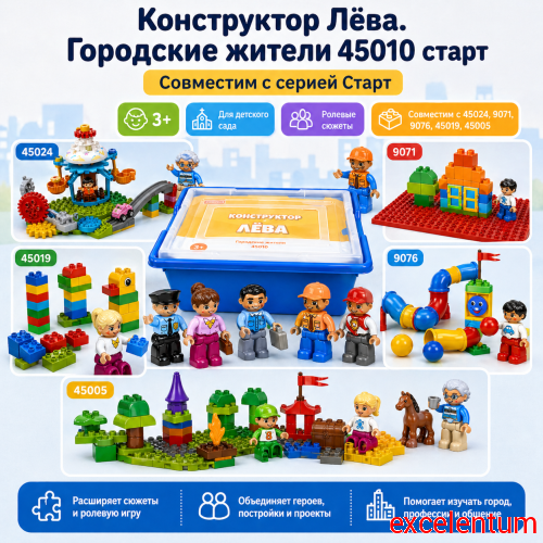 Конструктор Лёва. Городские жители 45010 старт фото 2 Конструктор Лёва. Городские жители 45010 старт фото 2