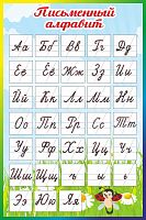Стенд для школы ПРОПИСНОЙ АЛФАВИТ (Солнечная полянка), 0,4*0,6м