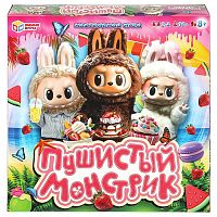 Настольная игра-ходилка "Пушистый монстрик" квадрат, 40 карточек
