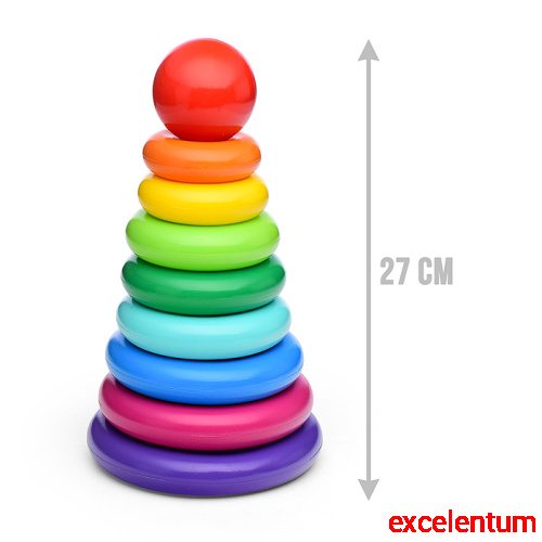 Пирамида "XL" 27см, 10дет. (в сетке)
