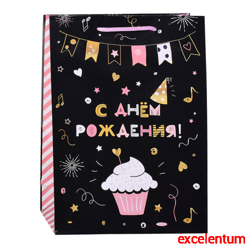 Пакет подарочный с глянцевой ламинацией 22х31х10 см (ML) Кексик 128 г Пакет подарочный с глянцевой ламинацией 22х31х10 см (ML) Кексик 128 г