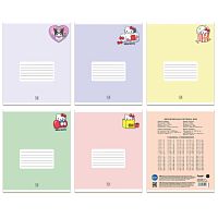 Тетрадь 12л. клетка "Hello Kitty&friends" формат А5, на скрепке, с полями