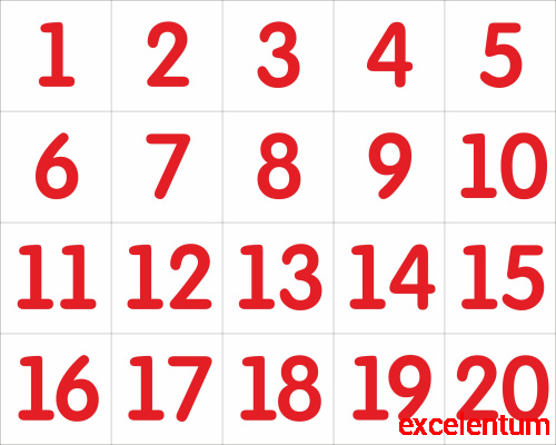 Комплект счетных магнитных карточек СЧЕТ 1-20, 10*10см Комплект счетных магнитных карточек СЧЕТ 1-20, 10*10см