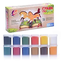 Гуашь 12 цв. "ZOO" мини 15 мл.
