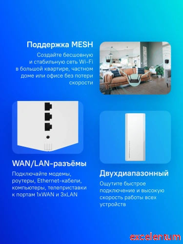 Роутер Xiaomi Mi Mesh System AX3000 фото 2